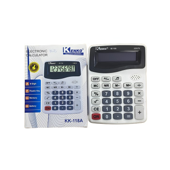 KENKO KK-118A Αριθμομηχανή 8 Ψηφίων High Quality - Χρώμα: Λευκό