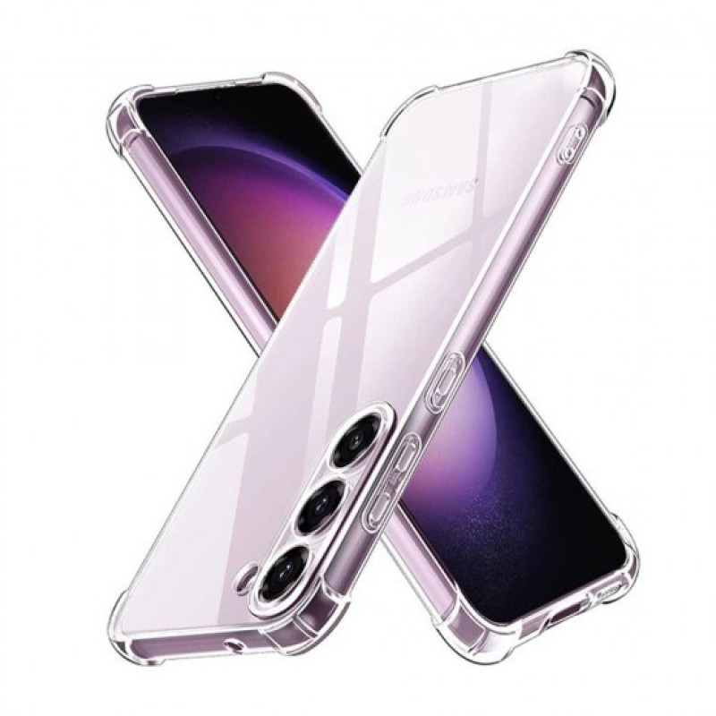 Θήκη Πλάτης Σιλικόνης Anti Shock για Samsung Galaxy S23 FE - Χρώμα: Διάφανο