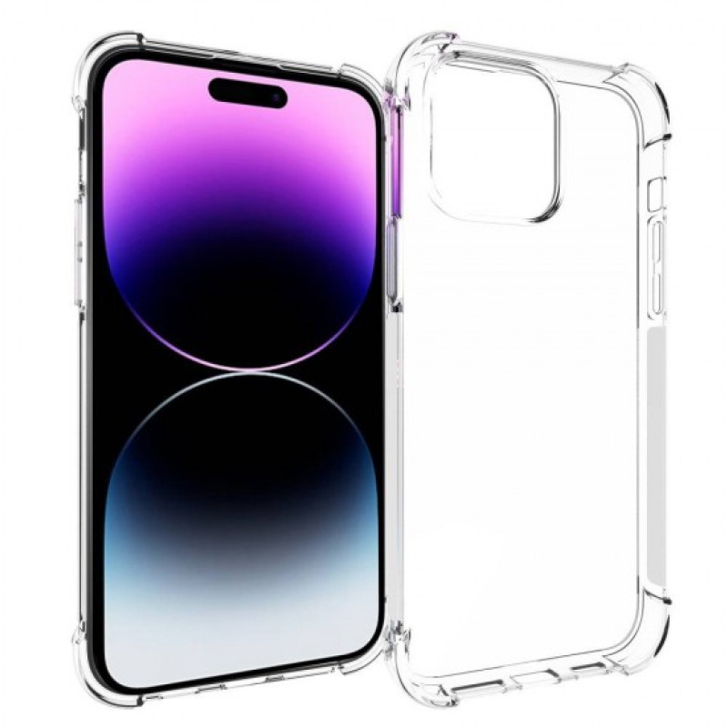 Θήκη Πλάτης Σιλικόνης Anti Shock για Apple iPhone 15 Pro Max - Χρώμα: Διάφανο
