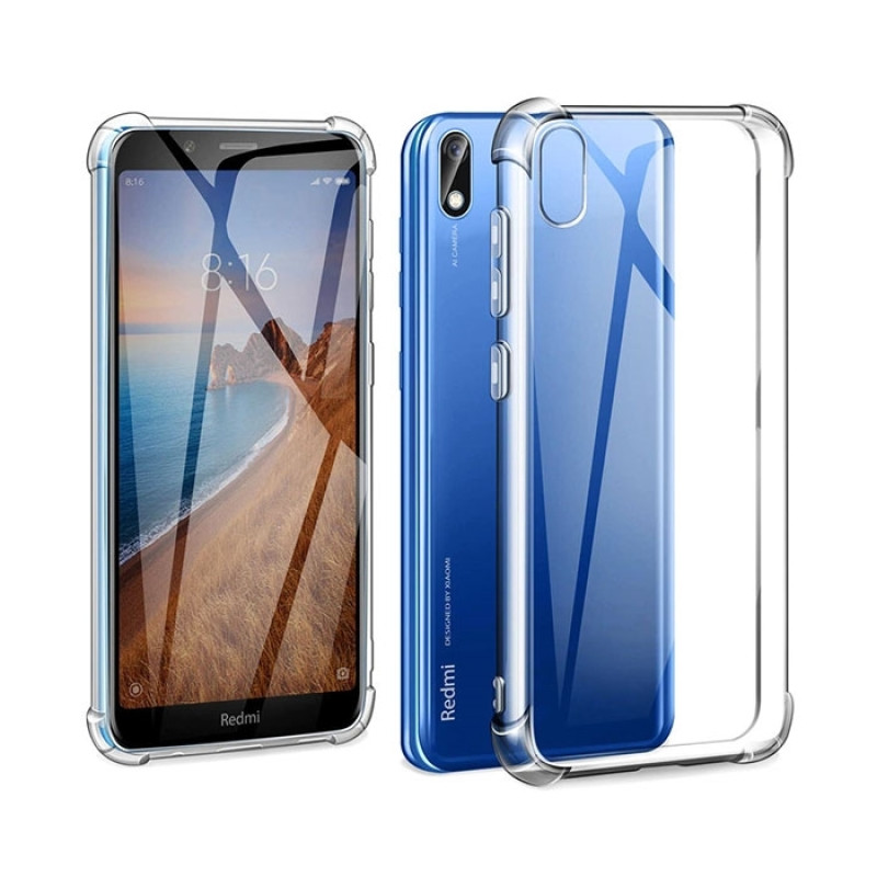 Θήκη Πλάτης Σιλικόνης Anti Shock για Xiaomi Redmi 7A - Χρώμα: Διάφανο