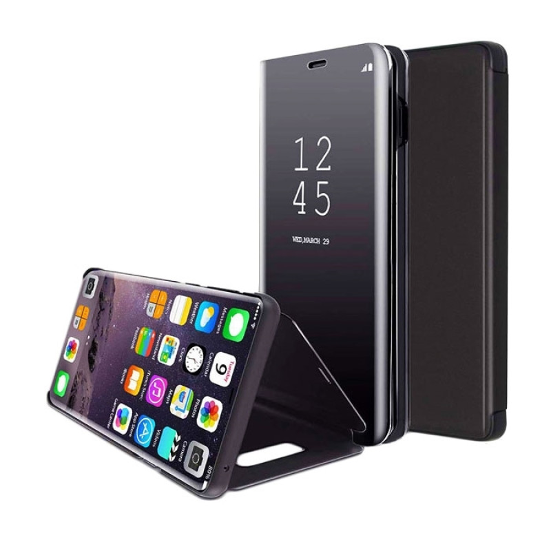 Θήκη Clear View Stand για Samsung J530F Galaxy J5 2017 - Χρώμα: Μαύρο