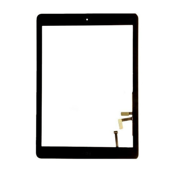 Μηχανισμός αφής Touch Screen και Κεντρικό Κουμπί με Καλωδιοταινία για iPad Air A1474/A1475/A1476  - Χρώμα: Μαύρο