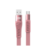 EARLDOM EC-093M Καλώδιο Φόρτισης και Μεταφοράς Δεδομένων 1.2m Micro-USB Data and Charging Cable - Χρώμα: Ροζ