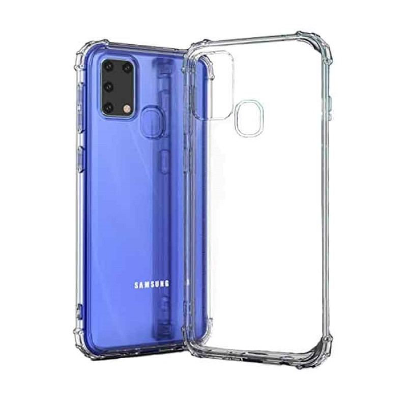 Θήκη Πλάτης Σιλικόνης Anti Shock για Samsung M315F Galaxy M31 - Χρώμα: Διάφανο