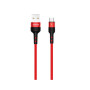 USAMS US-SJ312 U26 Καλώδιο Φόρτισης 1m Micro-USB Braided Data Charging Cable - Χρώμα: Κόκκινο