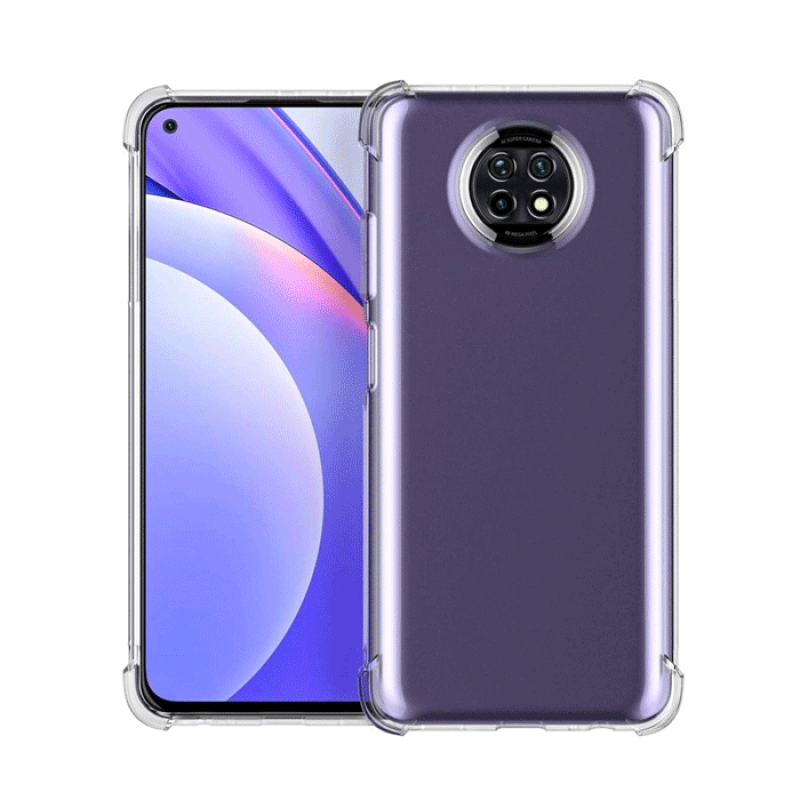 Θήκη Πλάτης Σιλικόνης Anti Shock για Xiaomi Redmi Note 9T - Χρώμα: Διάφανο