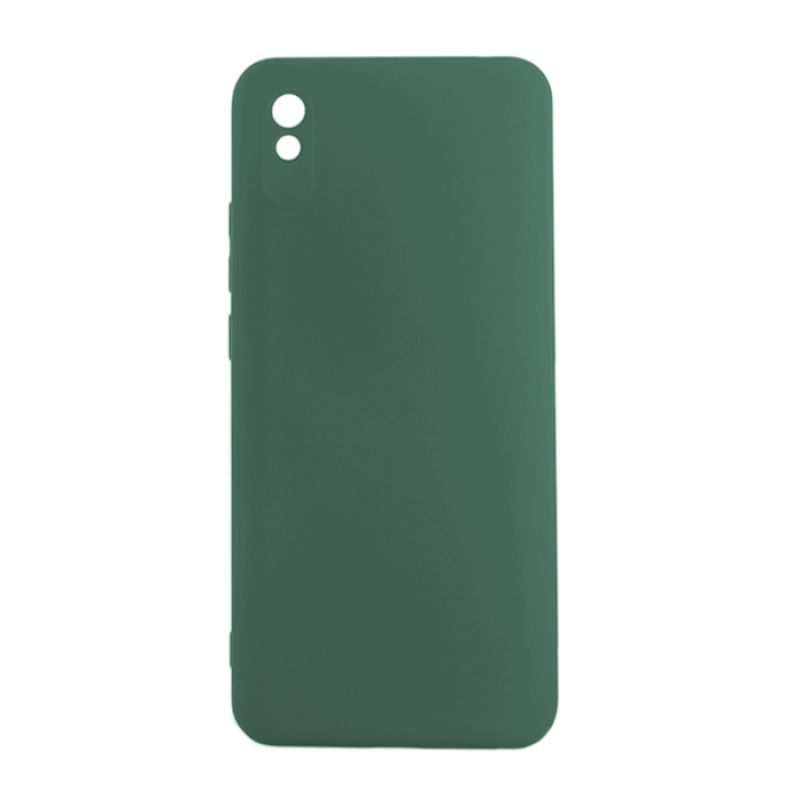 Θήκη Πλάτης Σιλικόνης Soft για Xiaomi Redmi 9A - Χρώμα: Σκούρο Πράσινο