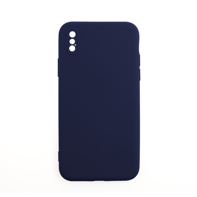 Θήκη Πλάτης Σιλικόνης Soft για Apple iPhone X/XS - Χρώμα: Σκούρο Μπλέ