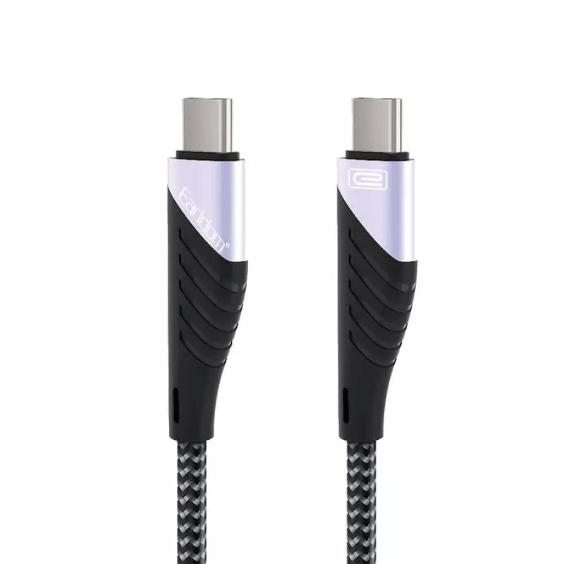 Earldom EC-112C Καλώδιο Γρήγορης Φόρτισης Type -C σε Type -C 3.4Α 1.2M - Χρώμα: Μαύρο