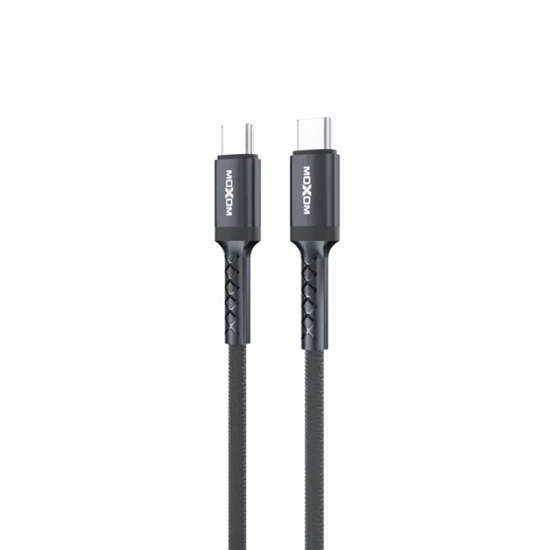Moxom MX-CB139 PD 100W Καλώδιο δεδομένων USB από Type C σε Type C - Χρώμα: Μαύρο