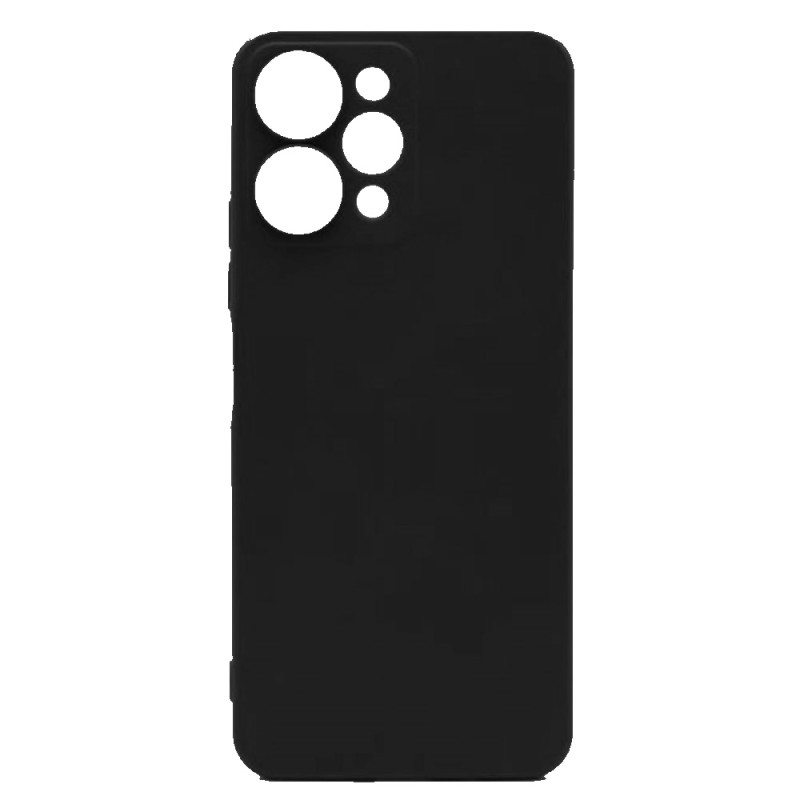 Θήκη Πλάτης Σιλικόνης Απλή για Xiaomi Redmi 12 4G - Χρώμα: Μαύρο