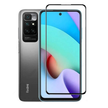 Privacy Full Cover Full Glue Tζαμάκι Προστασίας Οθόνης για Xiaomi Redmi 10 - Χρώμα: Μαύρο