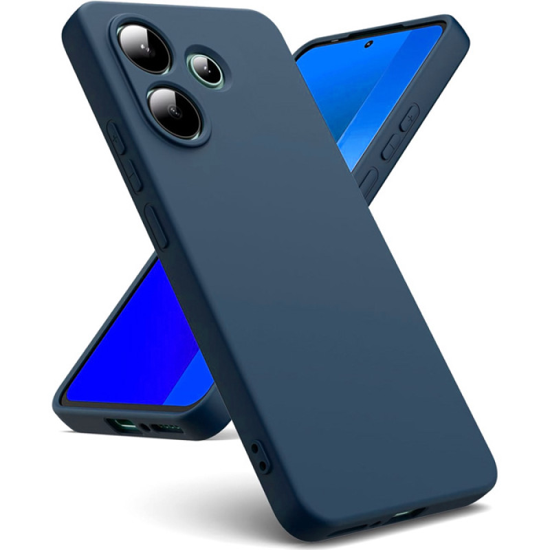 Θήκη Πλάτης Σιλικόνης Soft για Xiaomi Redmi 13 - Χρώμα: Σκούρο Μπλέ