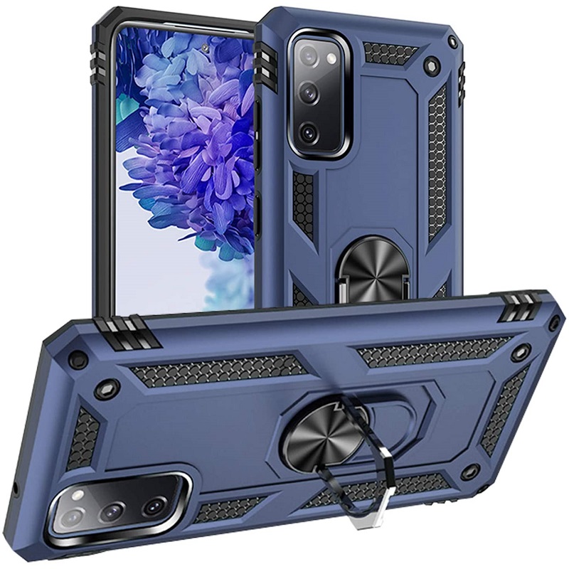 Σκληρή Θήκη Πλάτης Armor με Βάση Στήριξης για Xiaomi Redmi Note 12 5G/Poco X5 - Χρώμα: Σκούρο Μπλε