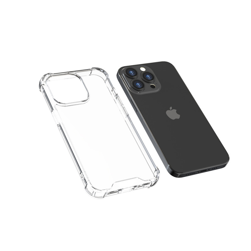 Θήκη Πλάτης Σιλικόνης Anti Shock για Apple iPhone 13 Mini - Χρώμα: Διάφανο