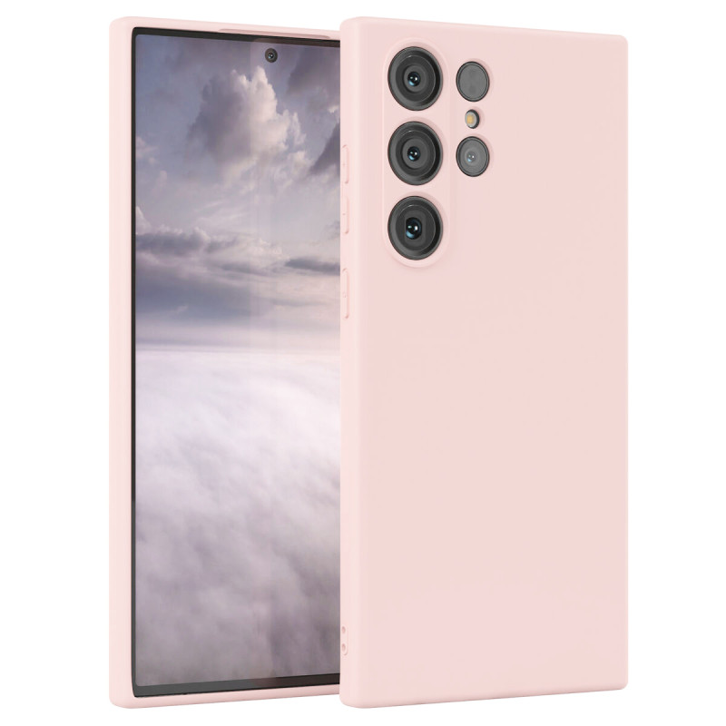 Θήκη Πλάτης Σιλικόνης Soft για Samsung Galaxy S23 Ultra - Χρώμα: Ρόζ Απαλό