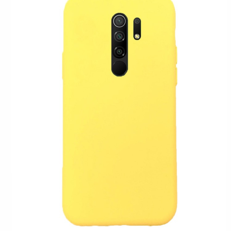 Θήκη Πλάτης Σιλικόνης Απλή για Xiaomi Redmi 9 - Χρώμα: Κίτρινο