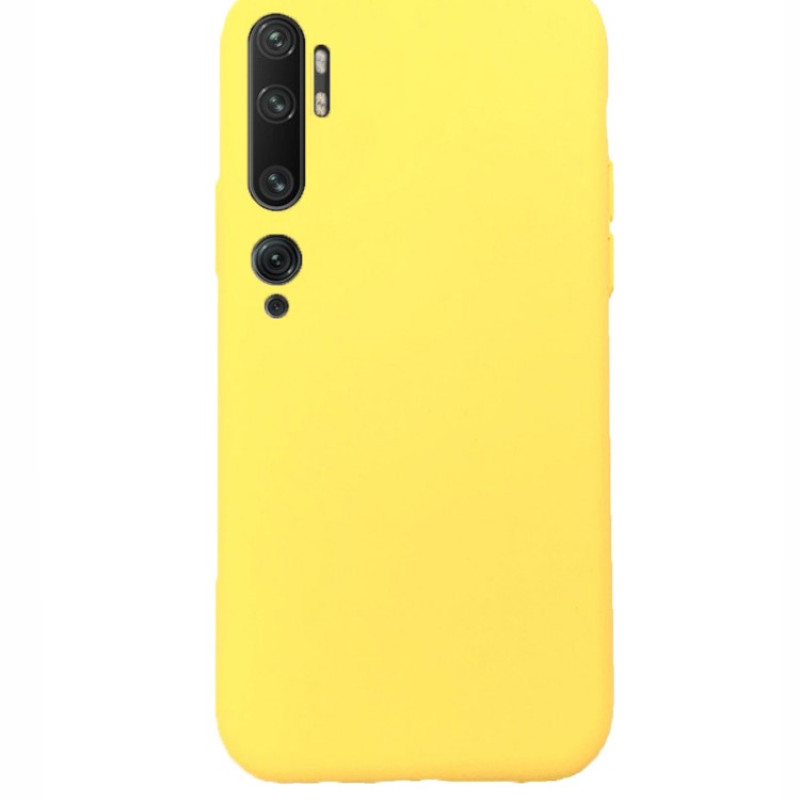 Θήκη Πλάτης Σιλικόνης Απλή για Xiaomi Mi Note 10 Pro - Χρώμα: Κίτρινο