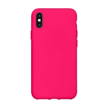 Θήκη Πλάτης Σιλικόνης Soft για Apple iPhone X/XS - Χρώμα: Φούξια