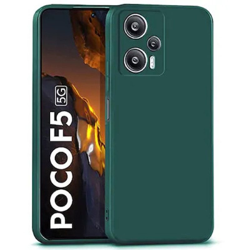 Θήκη Πλάτης Σιλικόνης Soft για Xiaomi Poco F5 / Redmi Note 12 Turbo - Χρώμα: Σκούρο Πράσινο