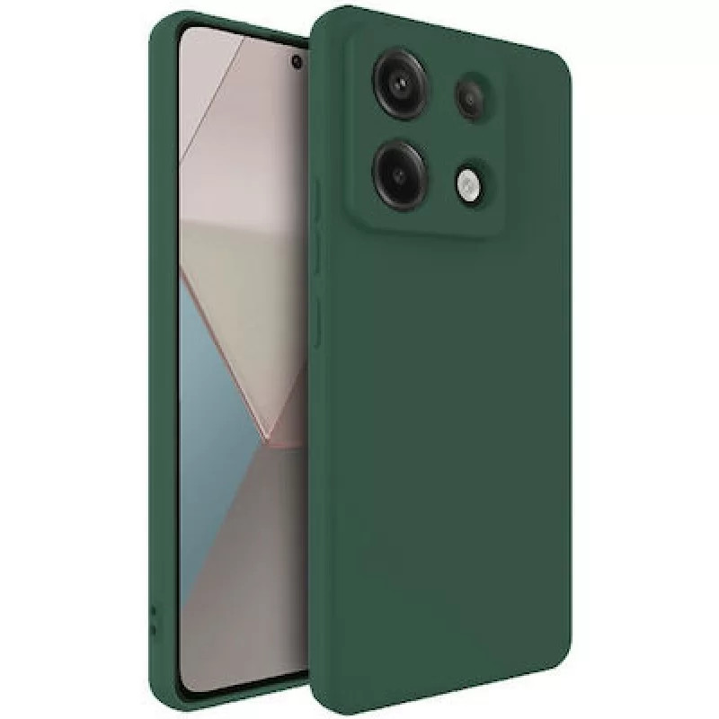 Θήκη Πλάτης Σιλικόνης Soft για Xiaomi Redmi Note 13 Pro 4G - Χρώμα: Σκούρο Πράσινο