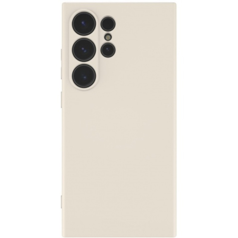 Θήκη Πλάτης Σιλικόνης Soft για Samsung Galaxy S23 Ultra - Χρώμα: Κρέμ