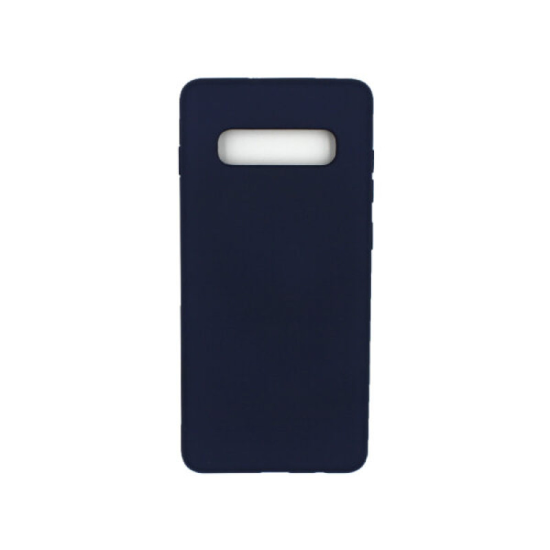 Θήκη Πλάτης Σιλικόνης Soft για Samsung Galaxy S10 Plus - Χρώμα: Σκούρο Μπλέ