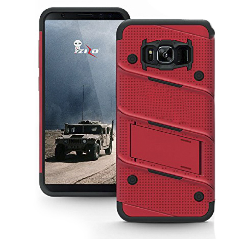 Σκληρή Θήκη Πλάτης Armor με Βάση Στήριξης (S1) για Samsung Galaxy Note 8 - Χρώμα: Κόκκινο