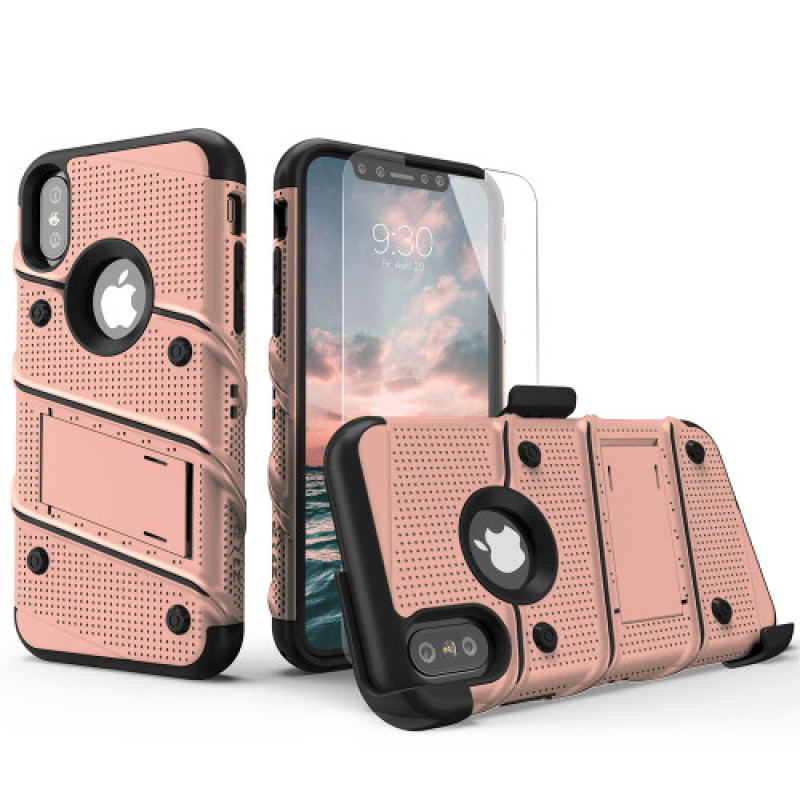 Σκληρή Θήκη Πλάτης Armor με Βάση Στήριξης (S1) για Samsung Galaxy J7 2017 - Χρώμα: Ρόζ Χρυσό