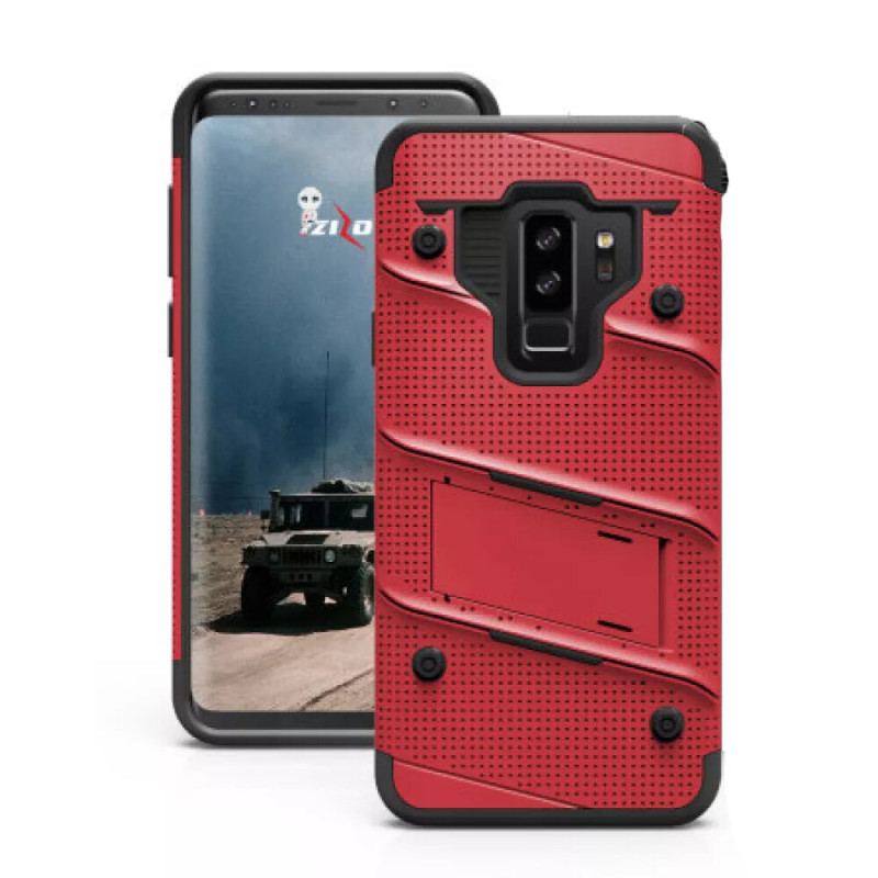 Σκληρή Θήκη Πλάτης Armor με Βάση Στήριξης (S1) για Samsung Galaxy Note 9 - Χρώμα: Κόκκινο