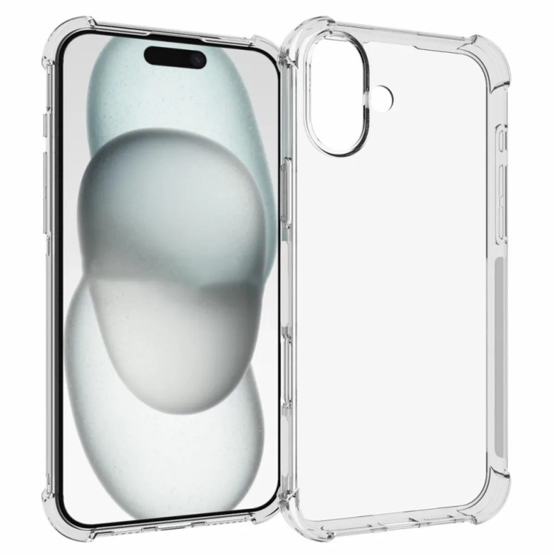 Θήκη Πλάτης Σιλικόνης AntiShock για Apple iPhone 16 Plus - Χρώμα: Διάφανο