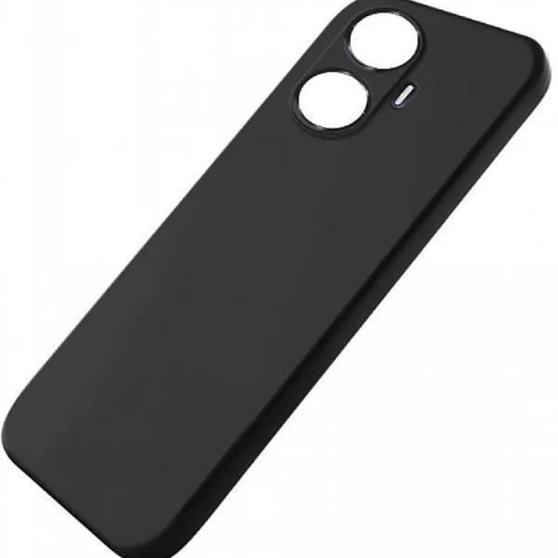 Θήκη Πλάτης Σιλικόνης Soft για Realme C55 - Χρώμα: Μαύρο