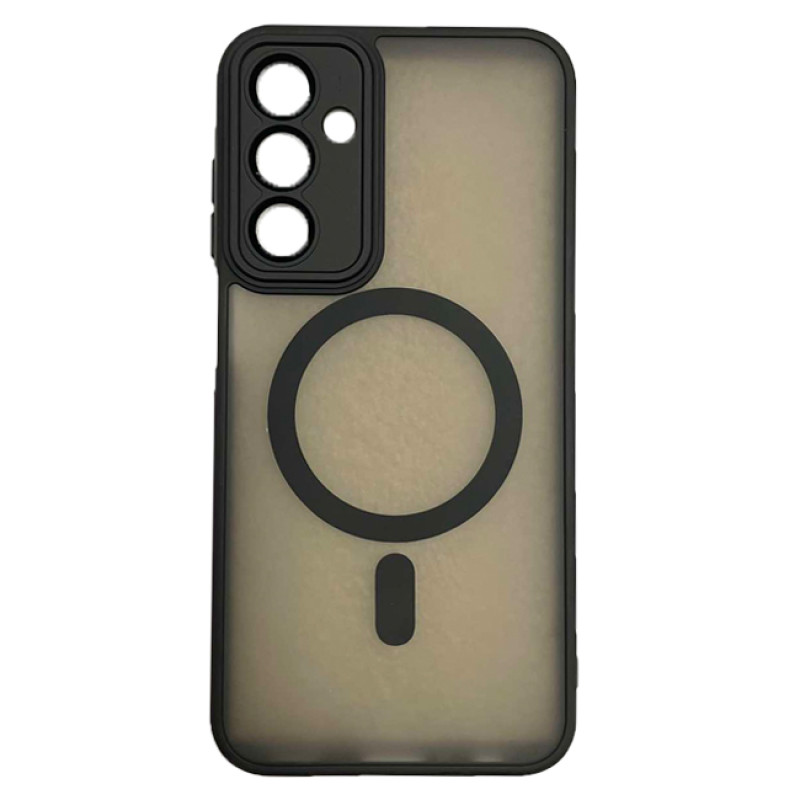 Θήκη Πλάτης Σιλικόνης Ημιδιάφανη MagSafe για Samsung Galaxy A35 - Χρώμα: Μαύρο