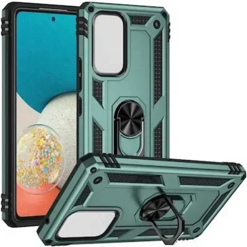 Σκληρή Θήκη Πλάτης Armor με Βάση Στήριξης για Xiaomi Redmi Note 13 Pro 5G - Χρώμα: Σκούρο Πράσινο