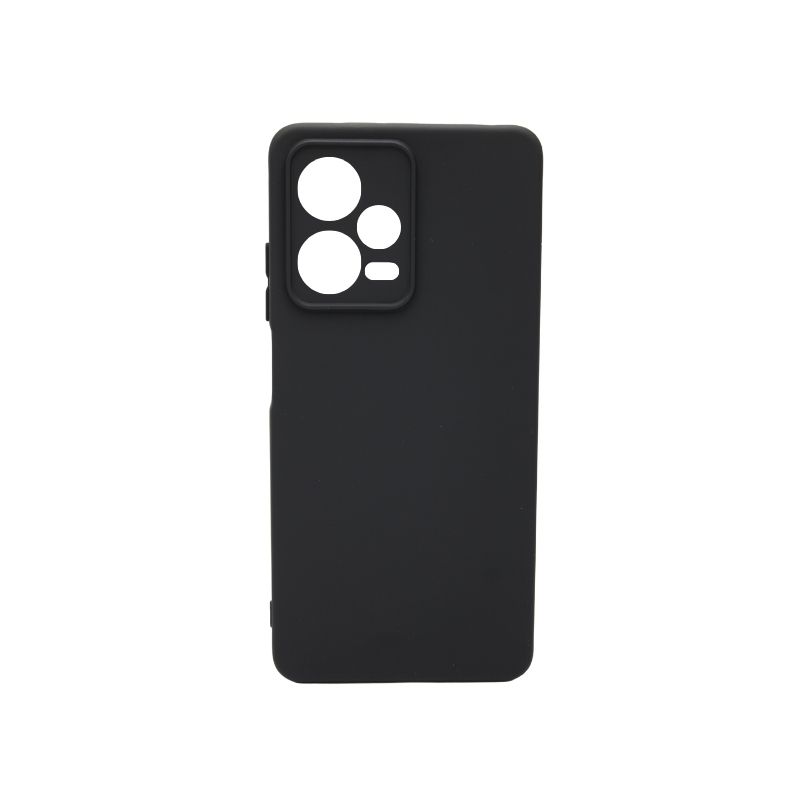 Θήκη Πλάτης Σιλικόνης Soft για Xiaomi Redmi Note 12 Pro Plus - Χρώμα: Μαύρο