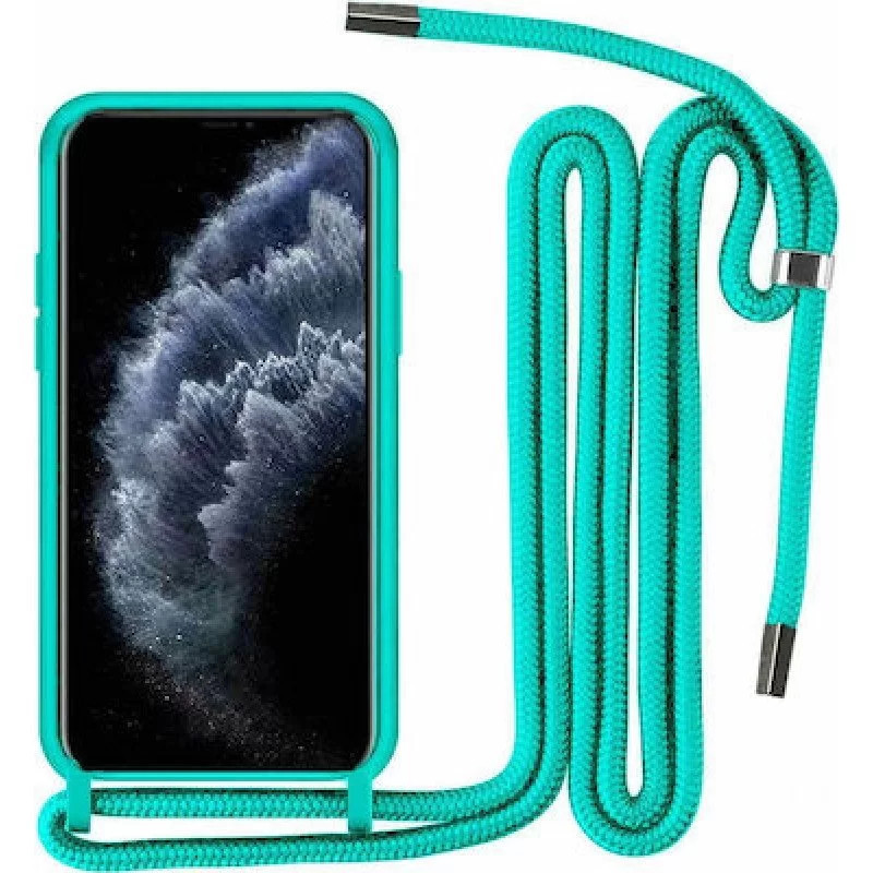 Θήκη Σιλικόνης με Λουράκι για Samsung Galaxy A54 - Χρώμα: Τιρκουάζ