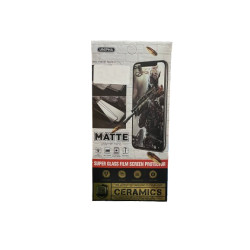 Ceramic Matte Full Cover Full Glue Tζαμάκι Προστασίας Οθόνης για Apple iPhone 12 Pro Max - Χρώμα: Μαύρο