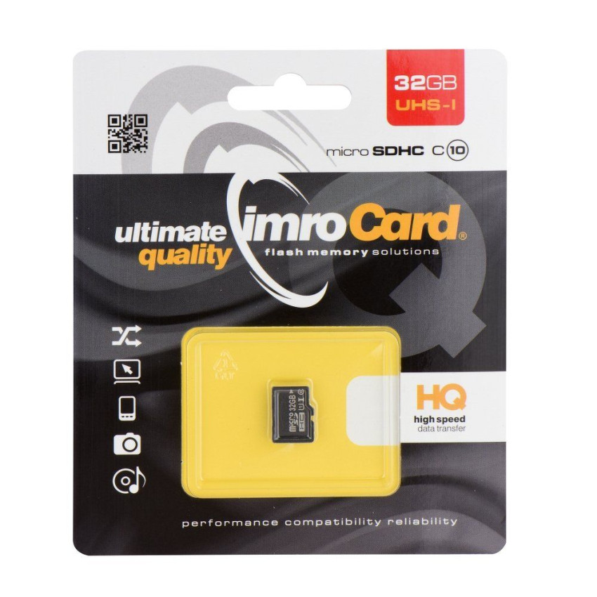 Κάρτα Μνήμης Memory Card Imro MicroSD 32GB με Αντάπτορα / Class 10 UHS-I