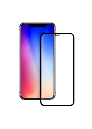 LeeWello Full Cover Full Glue Tζαμάκι Προστασίας Οθόνης για Apple iPhone XS Max - Χρώμα: Μαύρο