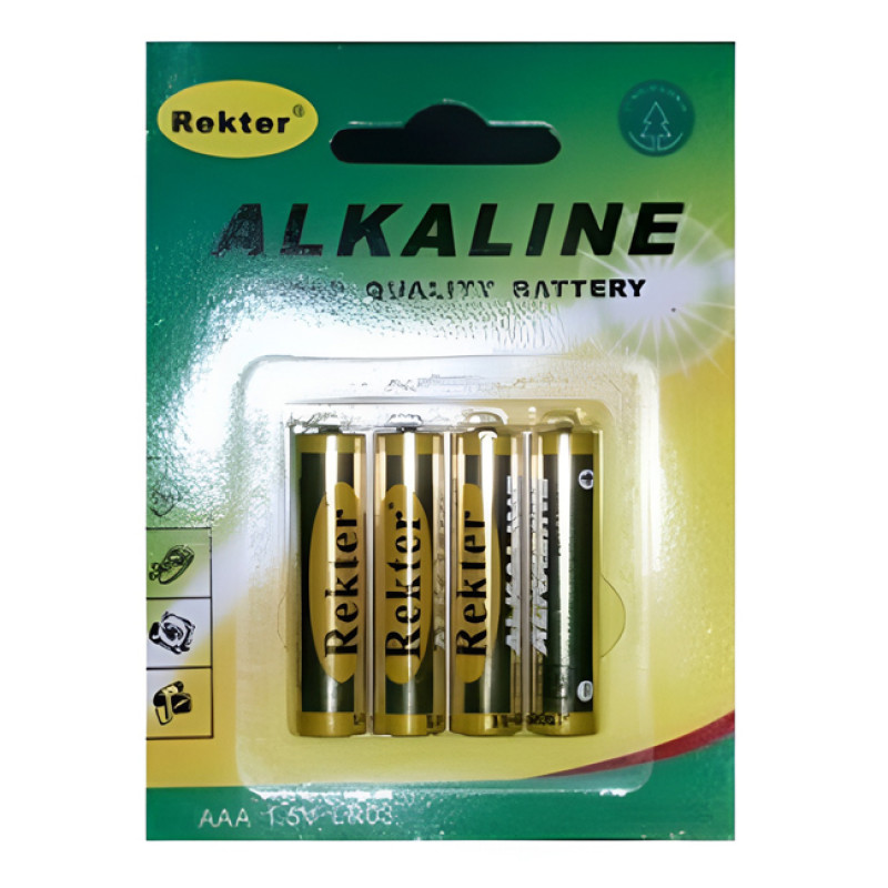 Rekter Αλκαλικές Μπαταρίες AAA 1.5V 4τμχ