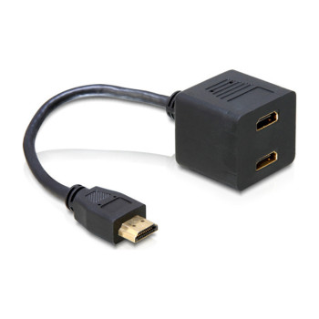 Μετατροπέας HDMI Male σε HDMI 2x Female - Χρώμα: Μαύρο