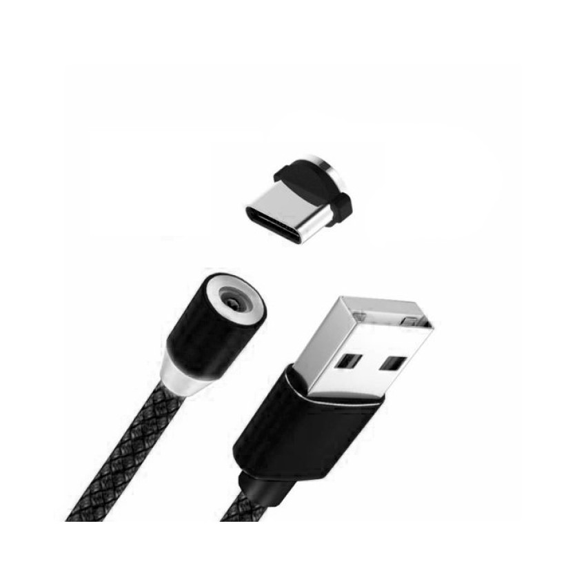 X-Cable Μαγνητικός Φορτιστής 360° με Υποδοχή Type-C 1m - Χρώμα: Μαύρο