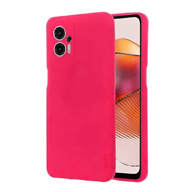 Θήκη Πλάτης Σιλικόνης Soft για Motorola G73 - Χρώμα: Φούξια