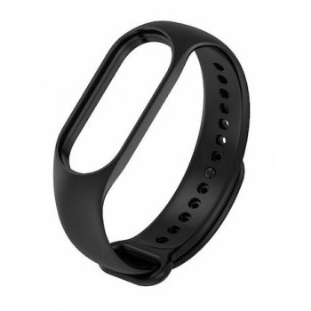 Λουράκι Σιλικόνης για Xiaomi Mi Band 3 / 4 - Xρώμα: Μαύρο