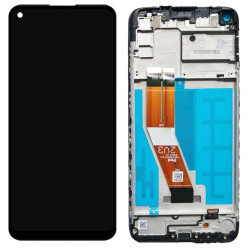 Complete LCD Incell Assembly  With Frame for Samsung Galaxy M11 - Color: Black