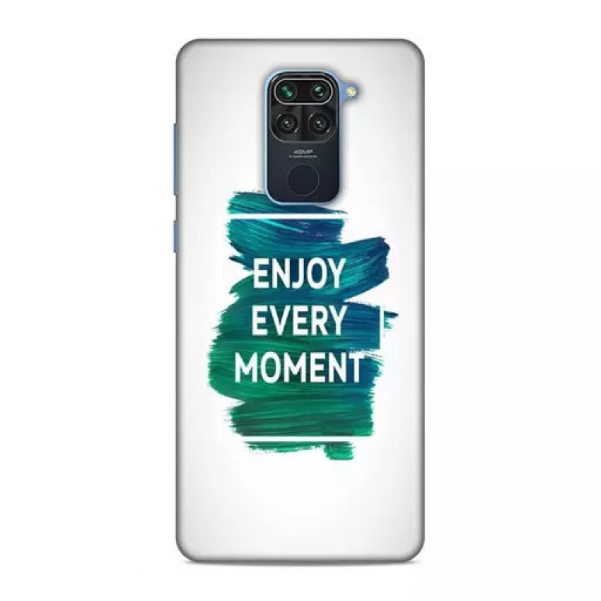 Θήκη Σιλικόνης Πλάτης με Σχέδιο ''ENJOY EVERY MOMENT'' για Xiaomi Redmi Note 9S - Χρώμα: Άσπρο