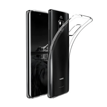 Θήκη Πλάτης Σιλικόνης Απλή για Huawei Mate 20 Pro - Χρώμα: Διάφανο