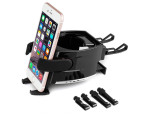 2 in 1 Car Cup Holder with Cell Phone Holder - Color: Black