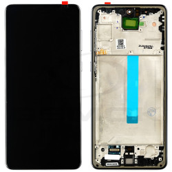 Complete LCD Incell Assembly  With Frame for Samsung Galaxy A73 5G - Color: Black