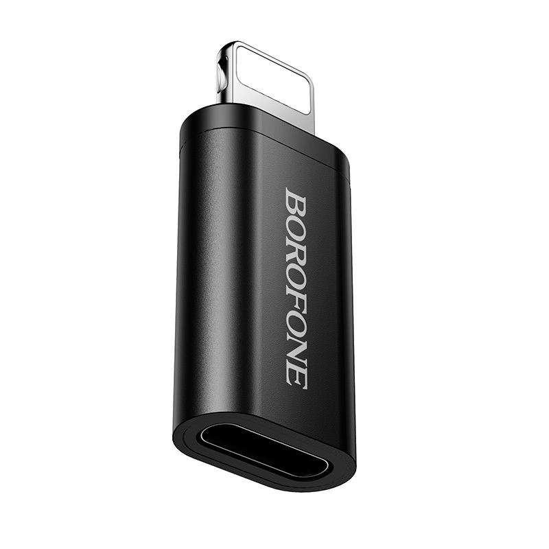BOROFONE BV26A Αντάπτορας USB-C Female σε Lightning Male με Λειτουργία OTG & Δυνατότητα Φόρτισης 5V / 2A - Χρώμα: Μαύρο